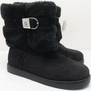 G by Guess Addalyn black fur boots